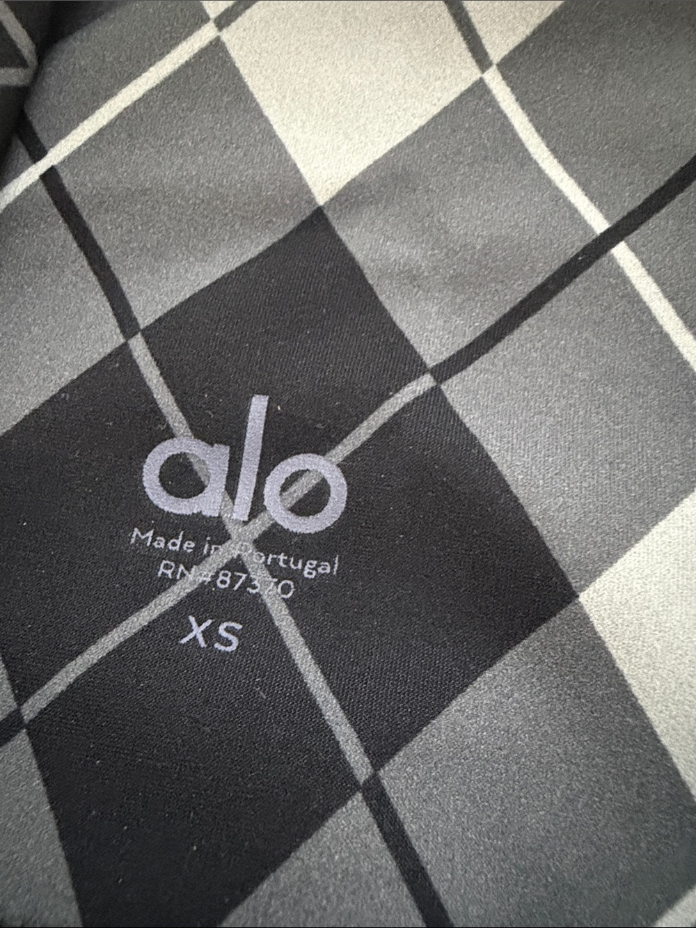 ALO Yoga Plaid Biker Shorts - Picture 2 of 2